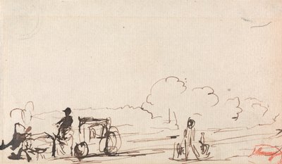 Carriage on Country Road by George Romney